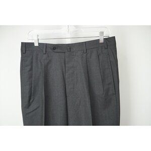 Incotex Dark Gray 100% Wool Mens Dress Pants Sz 48 NEW